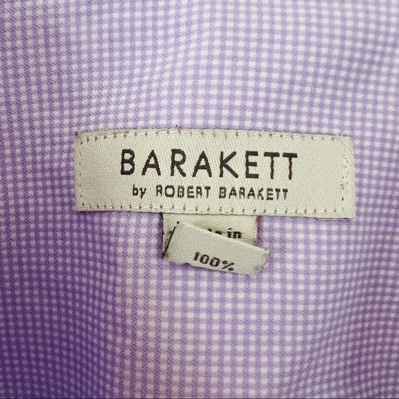 ROBERT BARAKETT classic plaid pastel long sleeve button down shirt 100% cotton - Picture 9 of 9